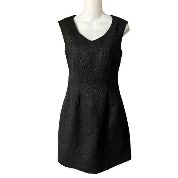YUMI Dress Small US 2 4 EUR 38 UK 10 Black Shimmer Stretch Career Church NWT NEW - Picture 2 of 9